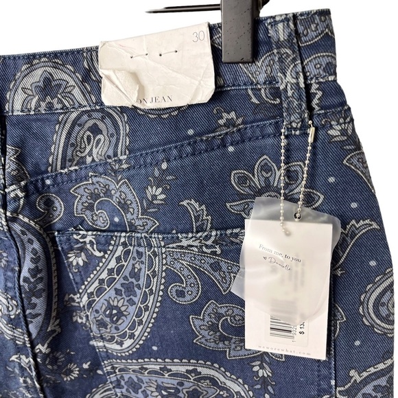 WeWoreWhat The Icon Jean Paisley Print High Waist Blue Size 30 WWDB64-1 - Picture 7 of 12